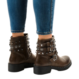 Braune isolierte Stiefel 77-8 grün 2