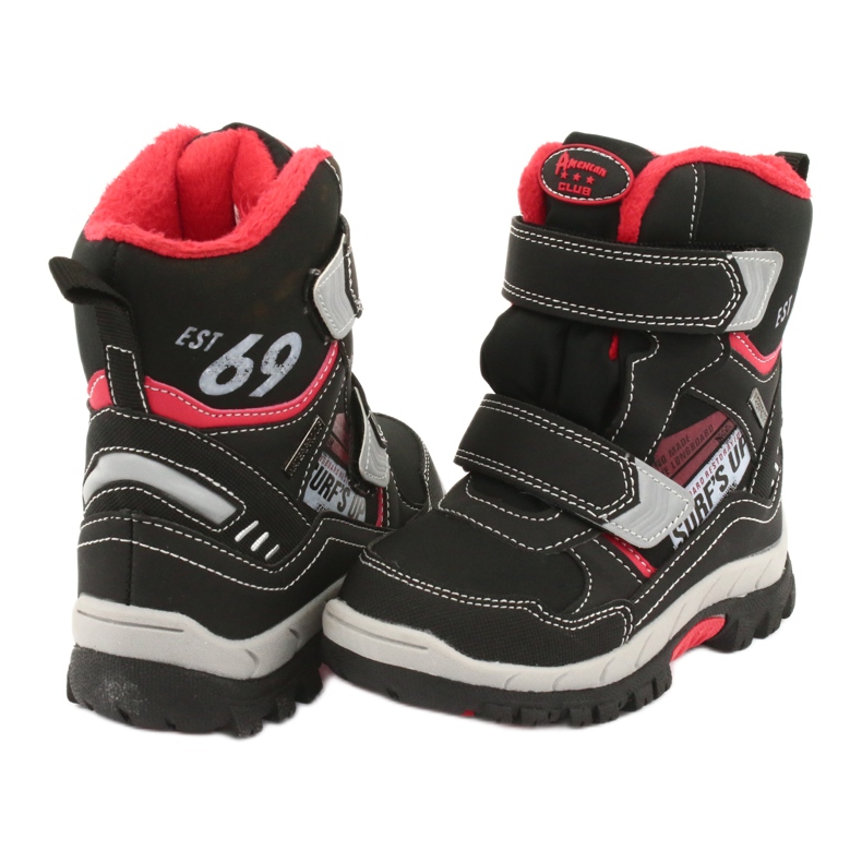 American Club Stiefel mit RL34 Membran schwarz rot 4