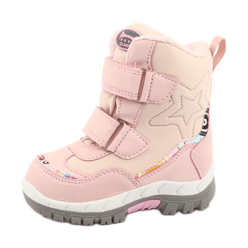 American Club Stiefel mit pinker Stern RL37 Membran rosa 2