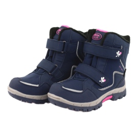 American Club Amerikanische HL26 Membranstiefel marineblau rosa 3