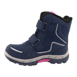 American Club Amerikanische HL26 Membranstiefel marineblau rosa 2