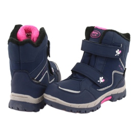 American Club Amerikanische HL26 Membranstiefel marineblau rosa 4