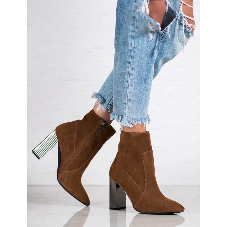 Goodin Sexy Lederstiefel braun 2