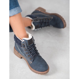 Goodin Trapper mit Schaffell blau 2