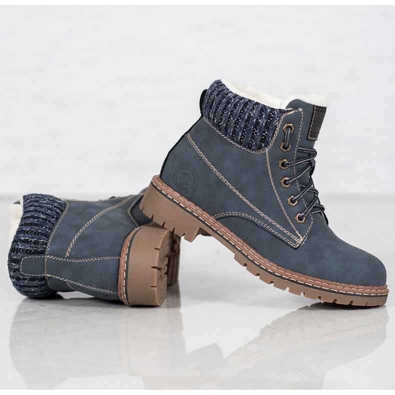 Goodin Trapper mit Schaffell blau 1