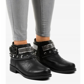 Schwarze Stiefel verziert mit einem LL178-Reißverschluss 1