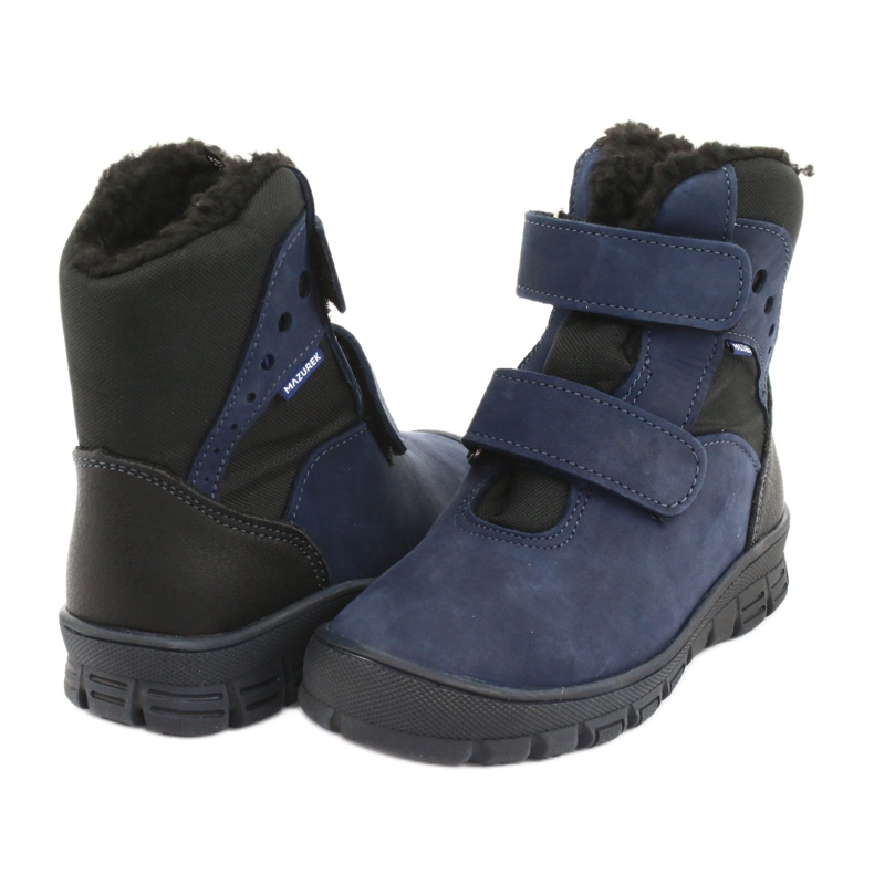 Stiefel Stiefel mit einer Mazurek 1352 Marineblau-Membran schwarz 3