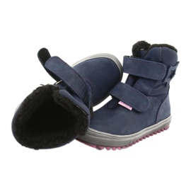 Stiefel Stiefel mit einer Mazurek 1352 Marineblau-Membran rosa 4