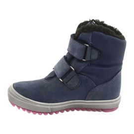 Stiefel Stiefel mit einer Mazurek 1353 Marineblau-Membran rosa 2