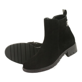 Arka Frauenstiefel isoliertes Wildleder Leder 7202 Schwarz 5