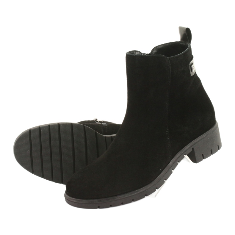 Arka Frauenstiefel isoliertes Wildleder Leder 7202 Schwarz 5