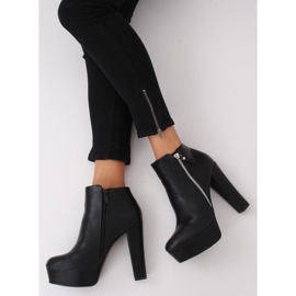 Schwarz KK28P Schwarze Plateaustiefel 2