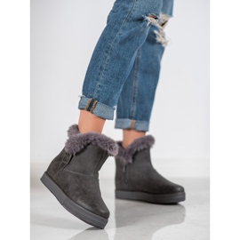 SHELOVET Stiefeletten mit Reißverschluss grau 2