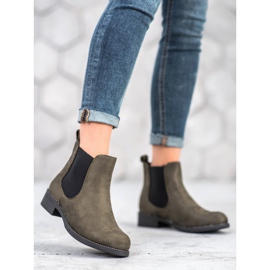 SDS Chelsea-Boots mit Kristallen grün 2