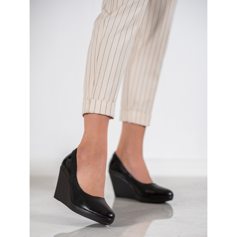 J. Star Keilpumpen schwarz 2