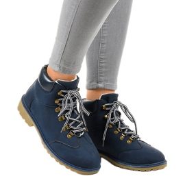Dunkelblaue isolierte Stiefel DS1702 marineblau 1