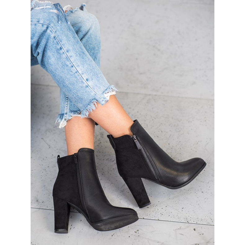 SHELOVET Stiefel auf einem Pfosten schwarz 2