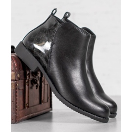 J. Star Stiefel mit flachem Absatz schwarz 2