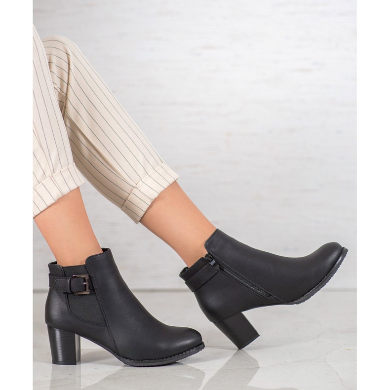 J. Star Elegante Damenstiefel schwarz 1