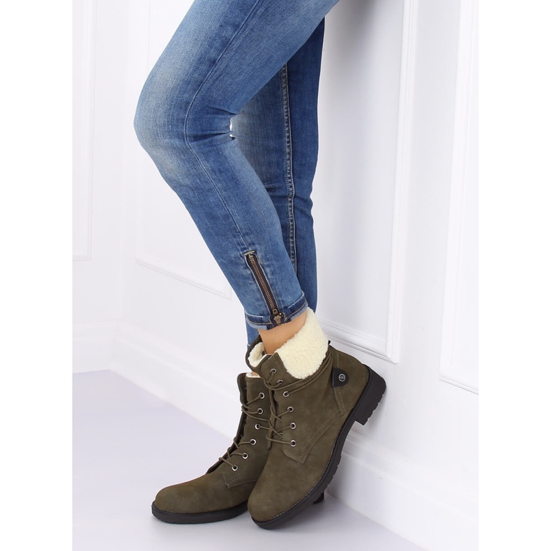 Grüne Schnürstiefel K-9926 Grün 2