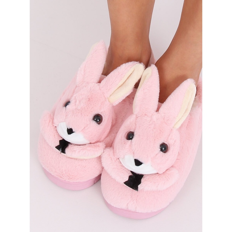 Damenhausschuhe Hasen hellrosa MA17 Pink 1