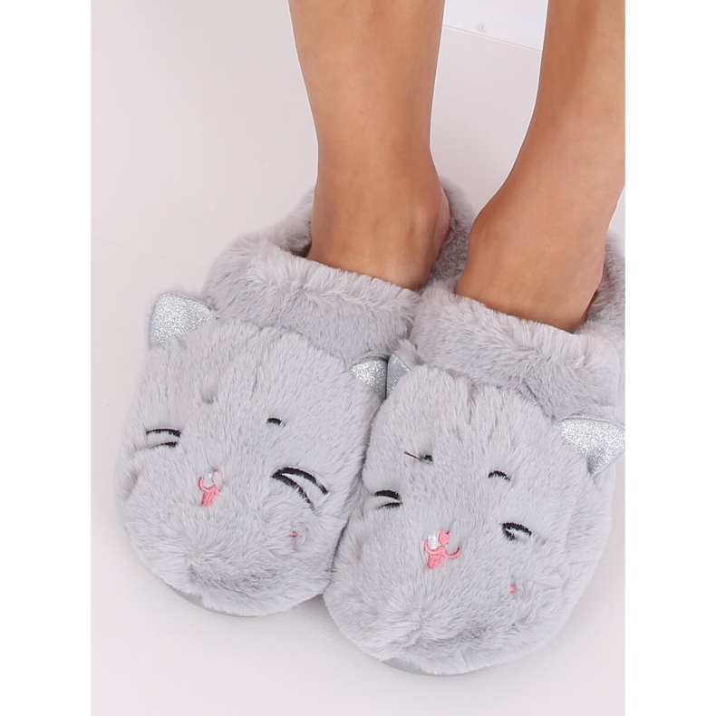 Graue graue Damenpantoffeln MA16 Grau 1