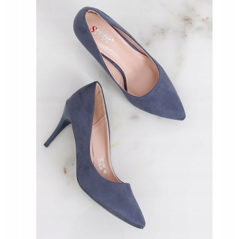Pumps mit bequemer Ferse blau NF-49P Dk Blue 2