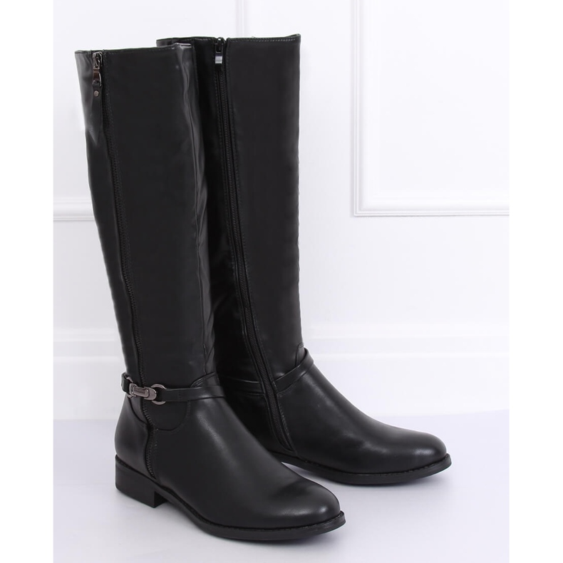 Schwarze Damen Reitstiefel SP37 Schwarz 1