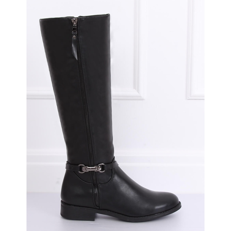 Schwarze Damen Reitstiefel SP37 Schwarz 2
