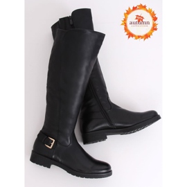 Reitstiefel auf einem dicken schwarzen Liner G3372A Black 1
