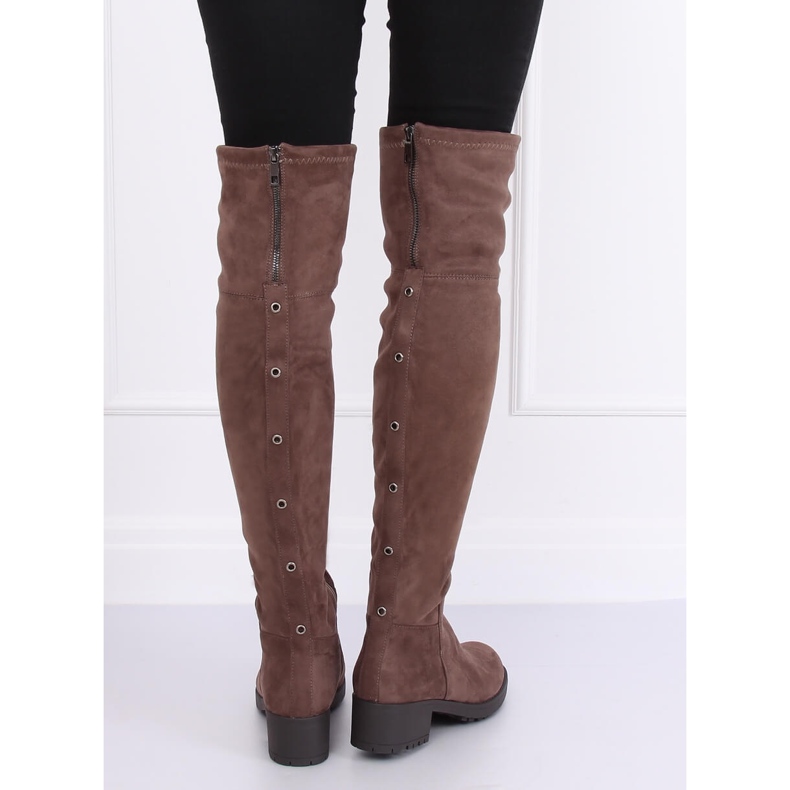 Damen Reitstiefel beige-braun 0-207 Khaki 2