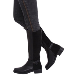 Schwarze Stiefel für Damen schwarz G-7603 Black 1