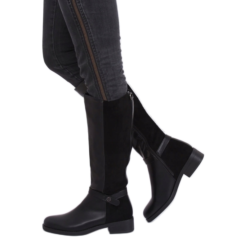 Schwarze Stiefel für Damen schwarz G-7603 Black 1