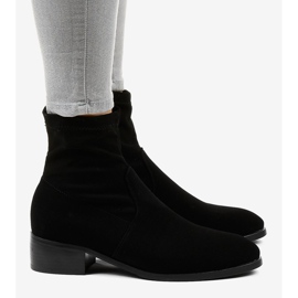 Schwarze flache isolierte Damenstiefel CN877 2