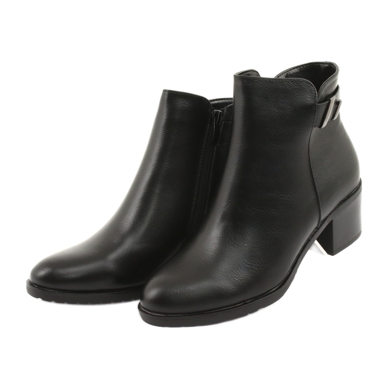 M.Daszyński Schwarze Daszyński SA153 isolierte Reißverschlussstiefel 3