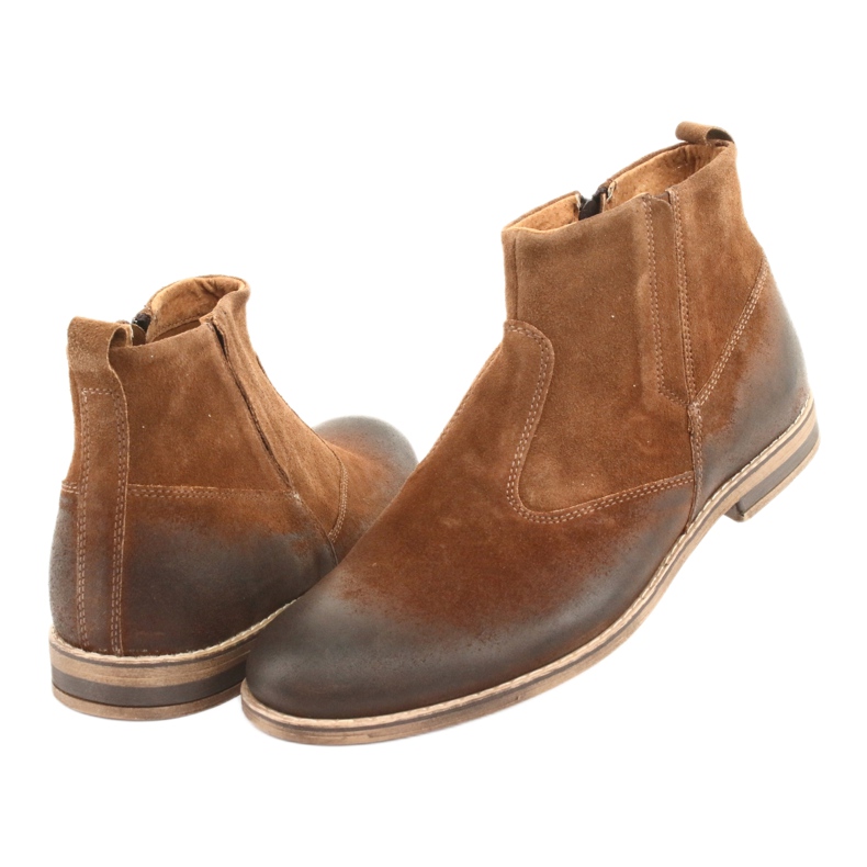 Wildlederschuh mit Reißverschluss Riko 859 camel braun 3