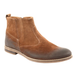 Wildlederschuh mit Reißverschluss Riko 859 camel braun 1