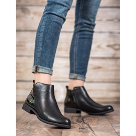 J. Star Stiefel mit flachem Absatz schwarz 2