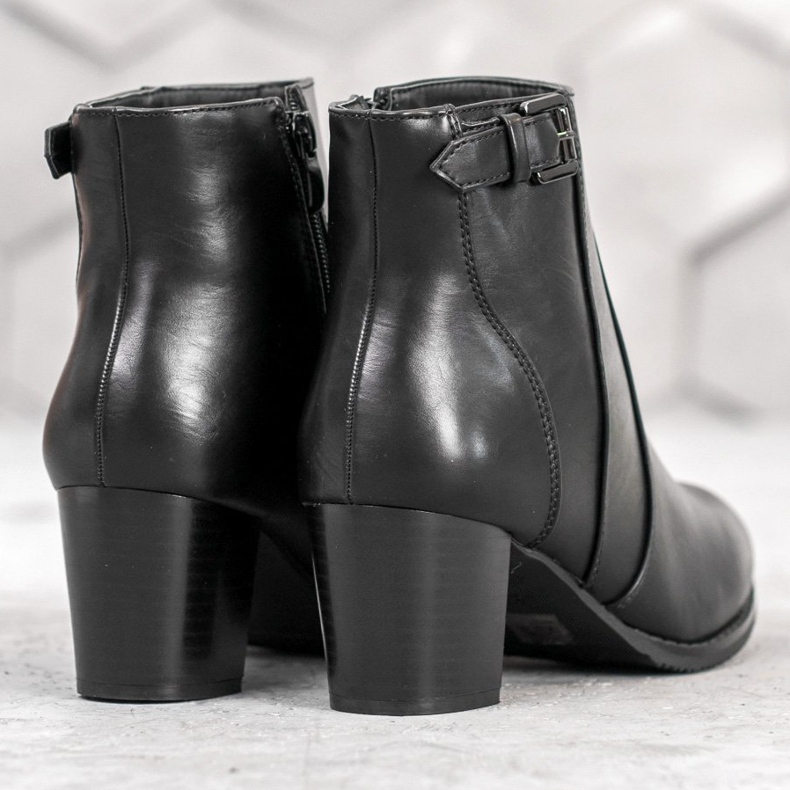 J. Star Klassische Stiefel mit hohen Absätzen schwarz 1