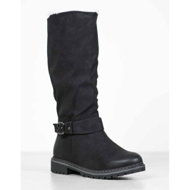 Super Me Stiefel mit Schaffell schwarz 1