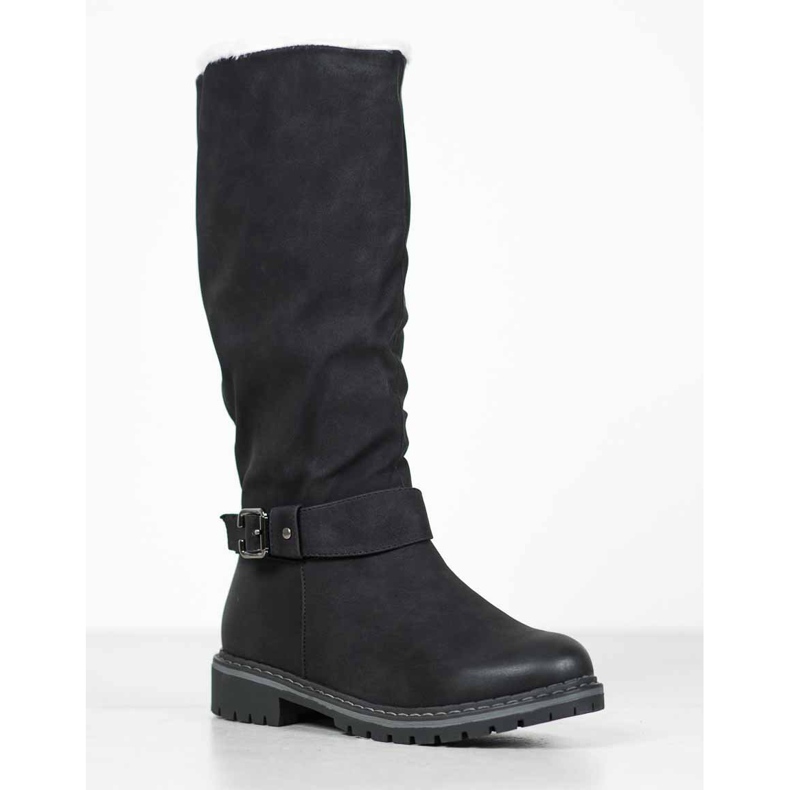 Super Me Stiefel mit Schaffell schwarz 1