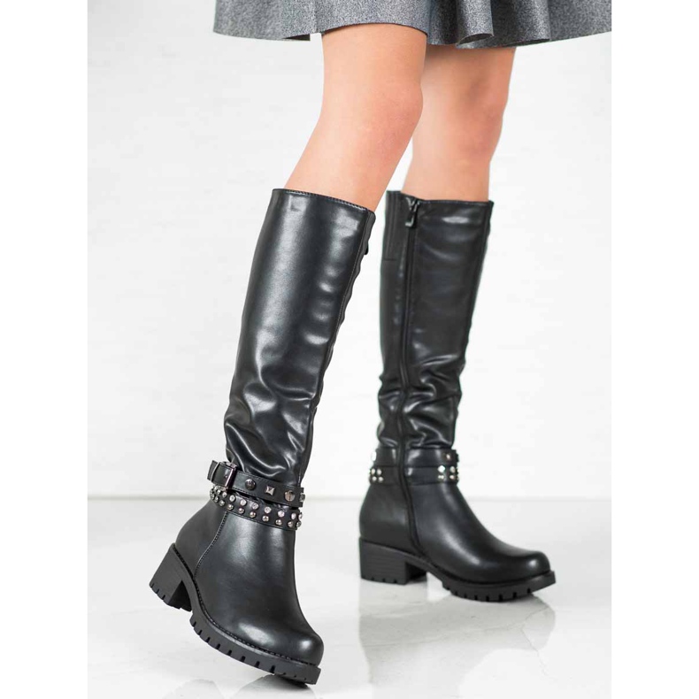 Nio Nio Plateaustiefel schwarz 2