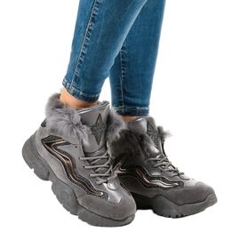 Warme graue Sneakers LS-2062 1