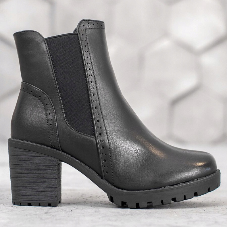 J. Star Slip-on-Stiefel auf der Plattform schwarz 1