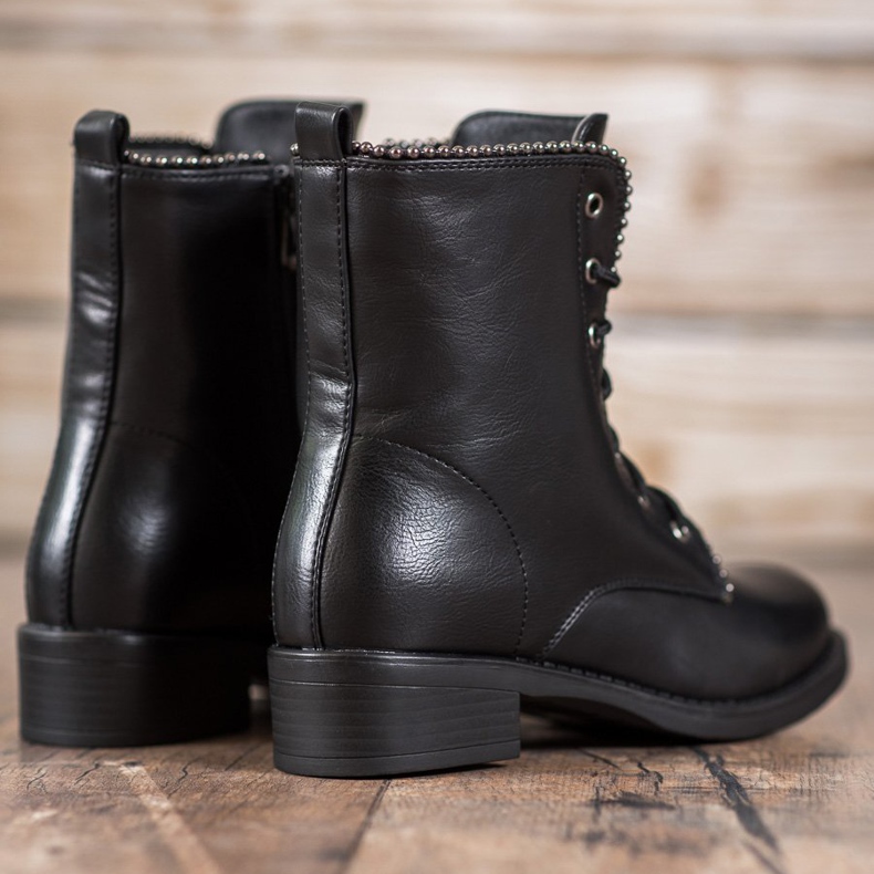 Janessa Klassische Schnürstiefel schwarz 1