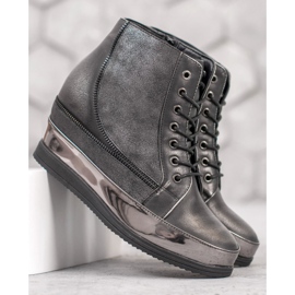 Sergio Leone Silberne Turnschuhe grau 1