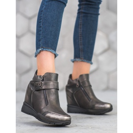 Sergio Leone Turnschuhe am Reißverschluss grau 1