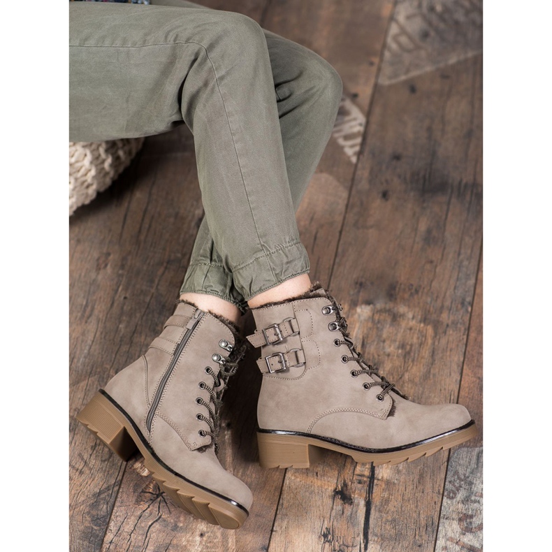 Sergio Leone Warme Schnürstiefel braun 2