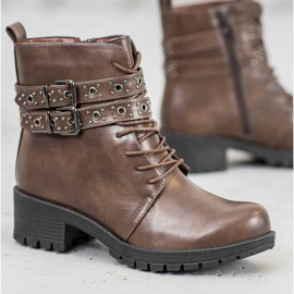 SHELOVET Geschnürte Arbeiter braun 1