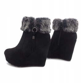 Boots On Wedge 58-385 Schwarz 1